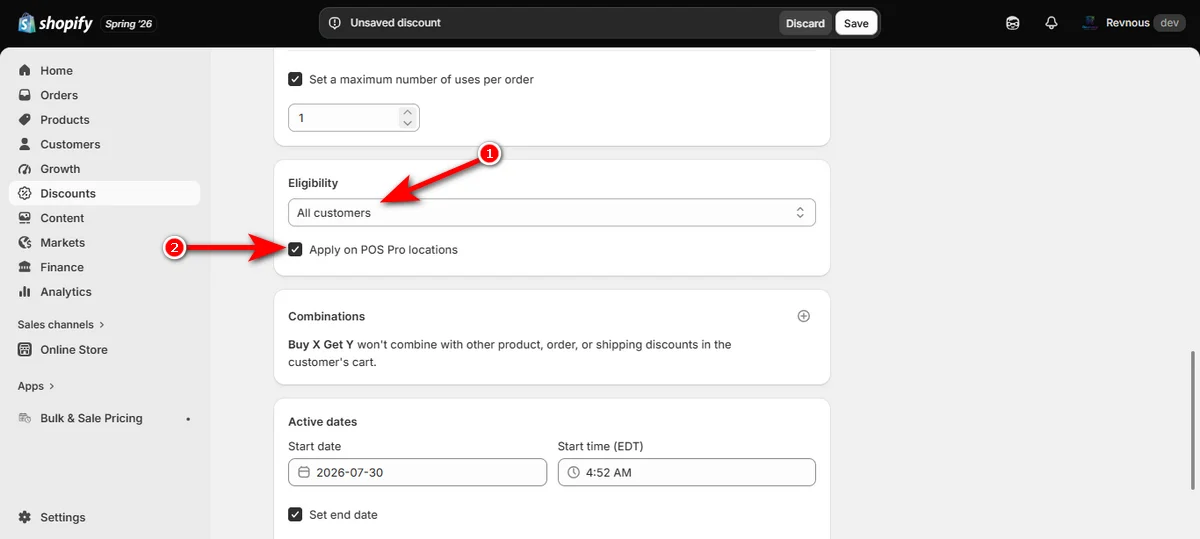 20 - set eligibility and check app on pos pro locations