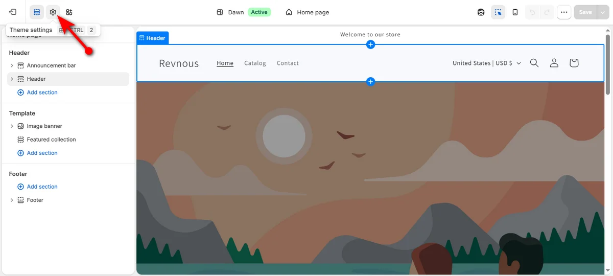 21- click theme settings icon