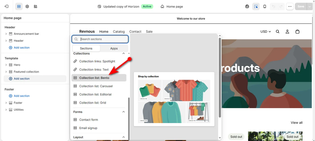28- find collection and select a collection style