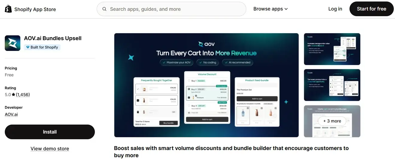 aov ai bundles upsell set up bundle builder