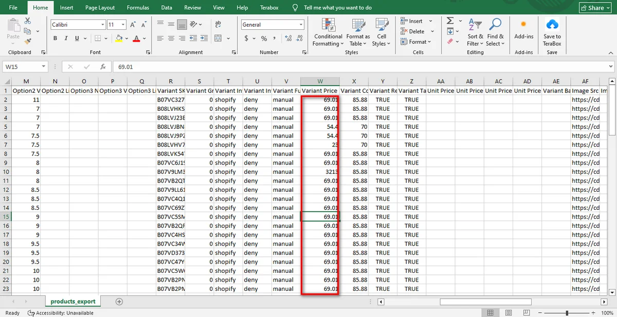 6- bulk edit price in excel